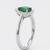 925 sterling silver cubic zirconia green stone cz ring with  halo look