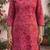 Pink printed cotton kurti