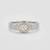 925 sterling silver cubic zirconia pear shape cz halo ring with triple pavé band
