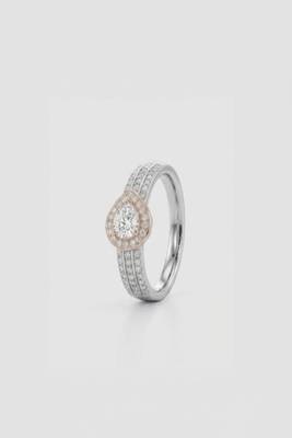 925 sterling silver cubic zirconia pear shape cz halo ring with triple pavé band 2