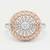 925 sterling silver cubic zirconia round floral cz halo statement ring