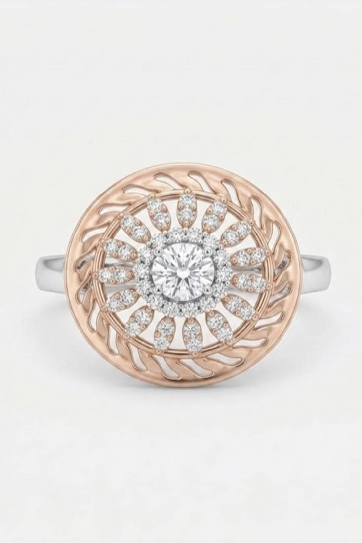 925 sterling silver cubic zirconia round floral cz halo statement ring