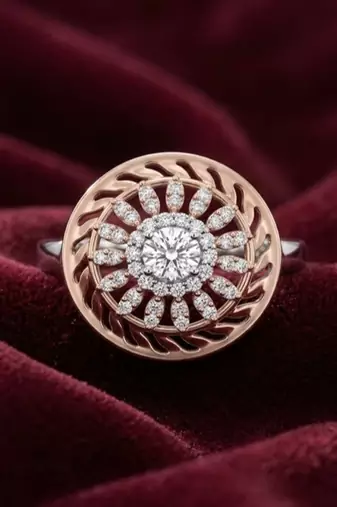 925 sterling silver cubic zirconia round floral cz halo statement ring