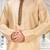 Fawn dupion art silk  kurta with handwork in collar and button line