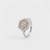 925 sterling silver cubic zirconia hexagon cz halo ring with heart
