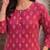 Dark pink printed cotton kurti