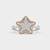 925 sterling silver cubic zirconia star design cz ring