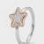 925 sterling silver cubic zirconia star design cz ring