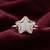 925 sterling silver cubic zirconia star design cz ring