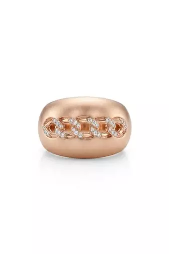 925 sterling silver cubic zirconia chain link pavé cz wide band ring