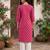 Pink printed cotton kurti