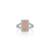 925 sterling silver cubic zirconia square cz cluster halo ring with split pavé band