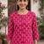 Pink printed cotton kurti