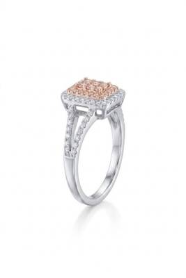 925 sterling silver cubic zirconia square cz cluster halo ring with split pavé band 2