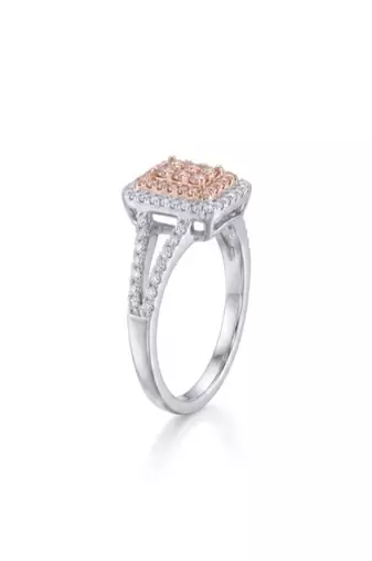 925 sterling silver cubic zirconia square cz cluster halo ring with split pavé band