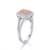 925 sterling silver cubic zirconia square cz cluster halo ring with split pavé band