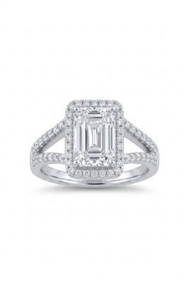 925 sterling silver cubic zirconia emerald cut cz halo engagement ring with split pavé band 1
