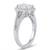 925 sterling silver cubic zirconia emerald cut cz halo engagement ring with split pavé band
