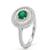 925 sterling silver cubic zirconia oval green cz ring with multi halo design