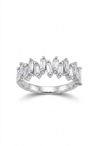 925 sterling silver cubic zirconia baguette cz half eternity ring