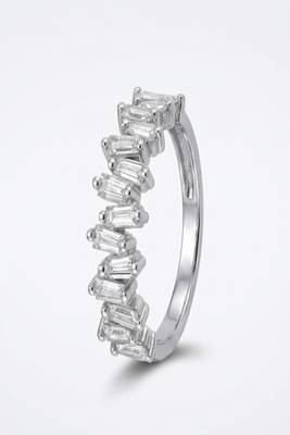 925 sterling silver cubic zirconia baguette cz half eternity ring 2
