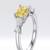 925 sterling silver cubic zirconia yellow princess cut cz three-stone ring