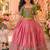 Kids girls festive wear position embroidered work lehenga choli set