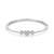 925 Sterling Silver Heart Bangle Bracelet for Women with Cubic Zirconia