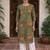 Olive green printed cotton kurti