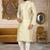 Sea green dupion art silk  kurta with machine dk work in collar and button line