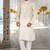 Cream dupion art silk  kurta with plain kurta