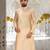 Fawn dupion art silk  kurta with plain kurta