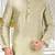 Sea green dupion art silk  kurta with plain kurta