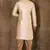 Fawn dupion art silk  kurta with computerised embroidery machine work