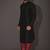 Black dupion art silk  kurta with computerised embroidery machine work