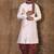 Cream dupion art silk kurta with computerised embroidery machine work