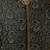 Bottle green dupion art silk  kurta with  open sherwani style and full inside cotton linen