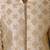 Fawn dupion art silk  kurta with  open sherwani style and full inside cotton linen