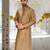 Beige dupion art silk  kurta with pattern work