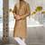 Beige dupion art silk  kurta with pattern work