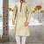 Sea green dupion art silk  kurta with patten work&hand work