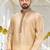 Fawn dupion art silk  kurta with patten work&hand work