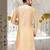 Fawn dupion art silk  kurta with patten work&hand work