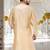 Fawn dupion art silk  kurta with hand work on collar and front button line