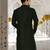 Black dupion art silk  kurta with plain kurta
