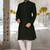Black dupion art silk  kurta with plain kurta