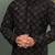 Black dupion art silk  kurta with computerised embroidery machine work
