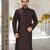 Wine dupion art silk  kurta with computerised embroidery machine work churidar