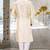 White dupion art silk  kurta with computerised embroidery machine work churidar