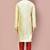 Fawn dupion art silk  kurta with computerised embroidery machine work churidar